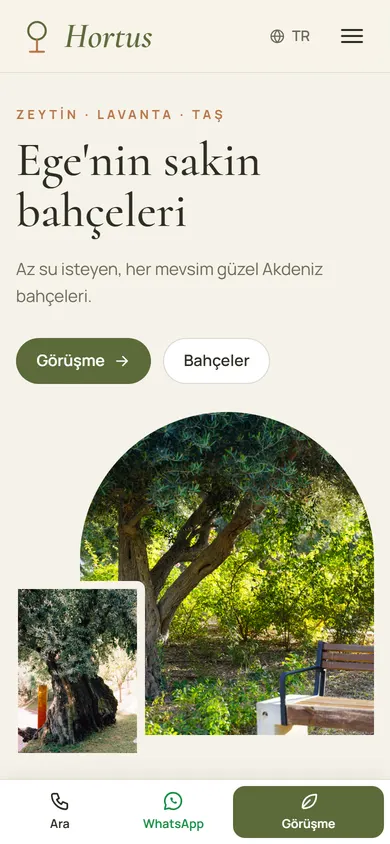 Hortus · Akdeniz Bahçeleri telefonda