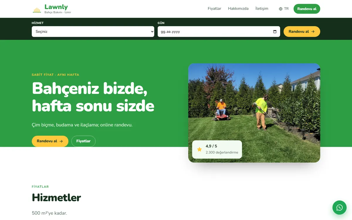 Lawnly · Bahçe Bakımı ekran görüntüsü