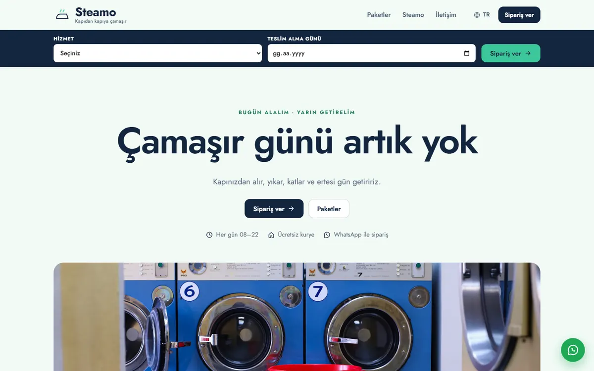 Steamo · Kapıdan Kapıya Çamaşır ekran görüntüsü