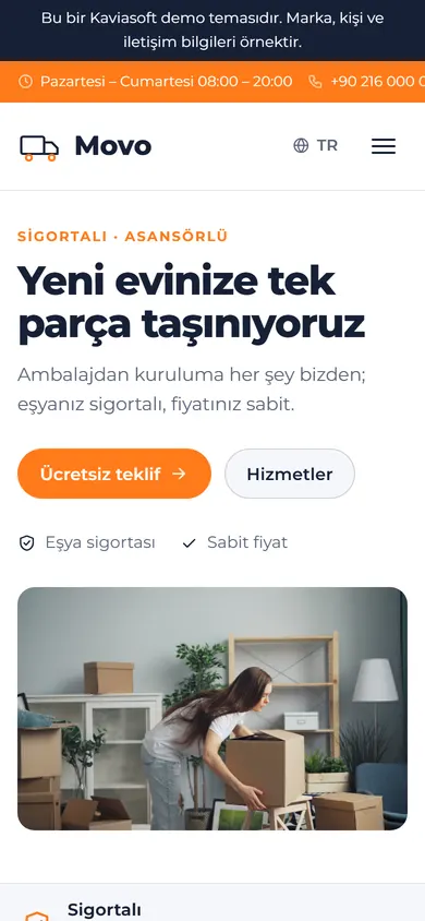 Movo · Evden Eve Nakliyat telefonda