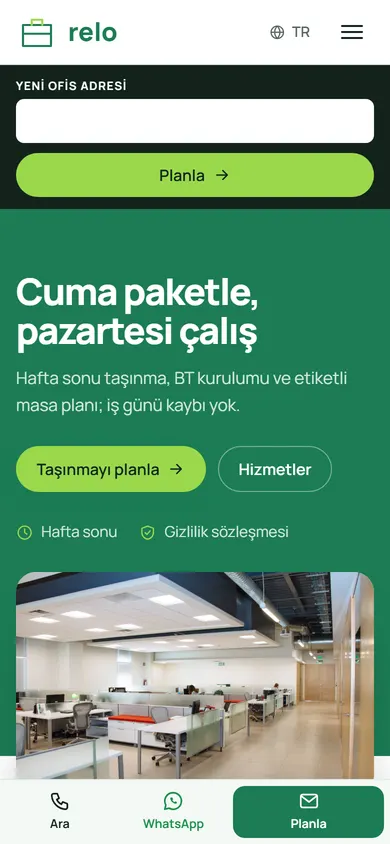 Relo · Ofis Taşıma telefonda