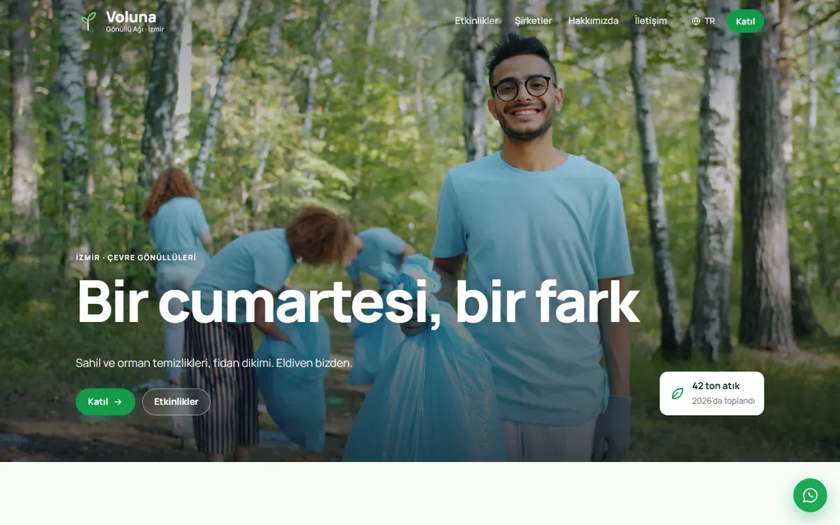 Voluna · Gönüllü Ağı ekran görüntüsü