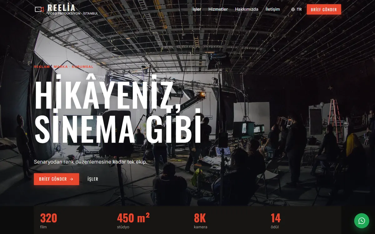 Reelia · Video Prodüksiyon ekran görüntüsü