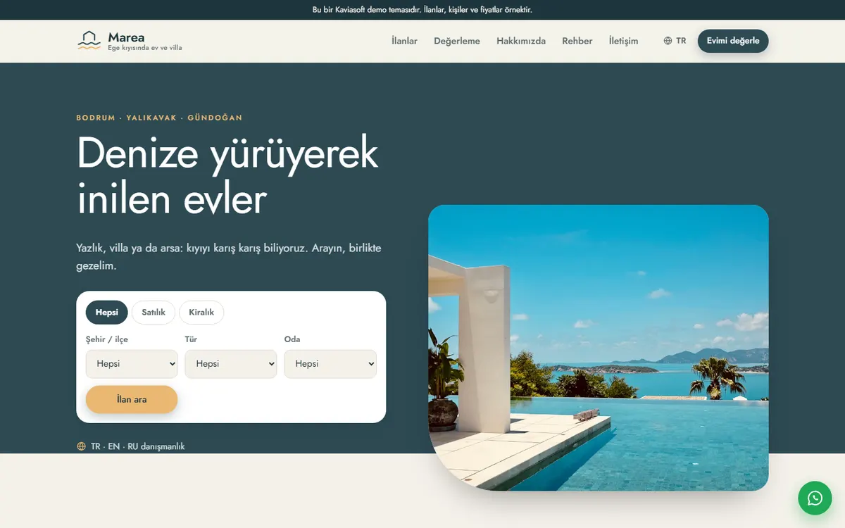 Marea · Kıyı Emlak ve Villa ekran görüntüsü