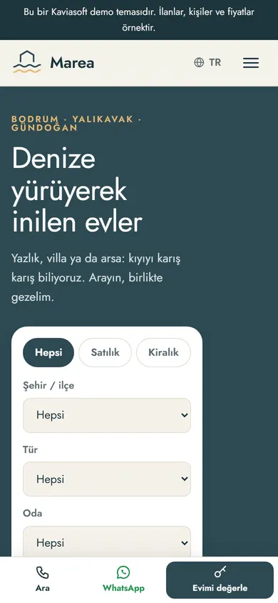 Marea · Kıyı Emlak ve Villa telefonda