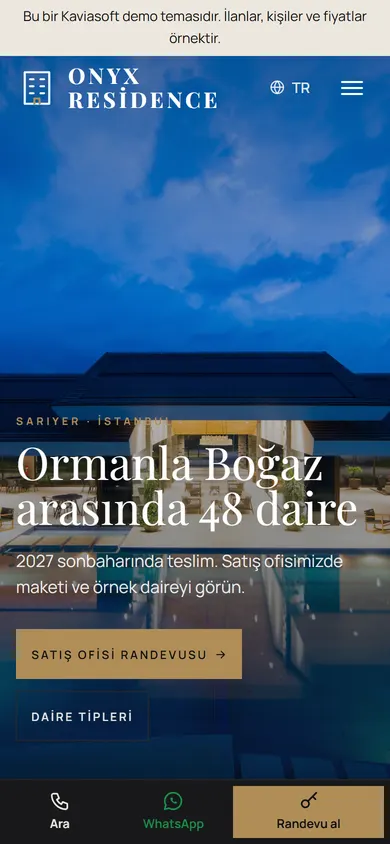 Onyx Residence · Konut Projesi Tanıtımı telefonda