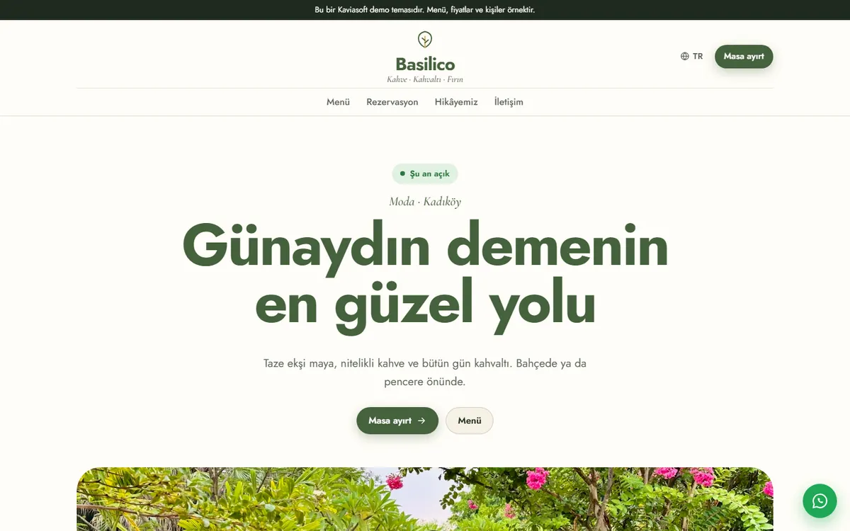Basilico · Kafe ve Kahvaltı ekran görüntüsü