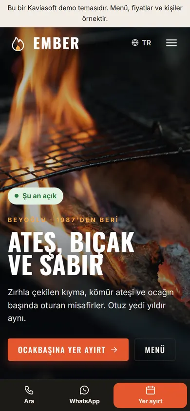 Ember · Ocakbaşı ve Kebap telefonda