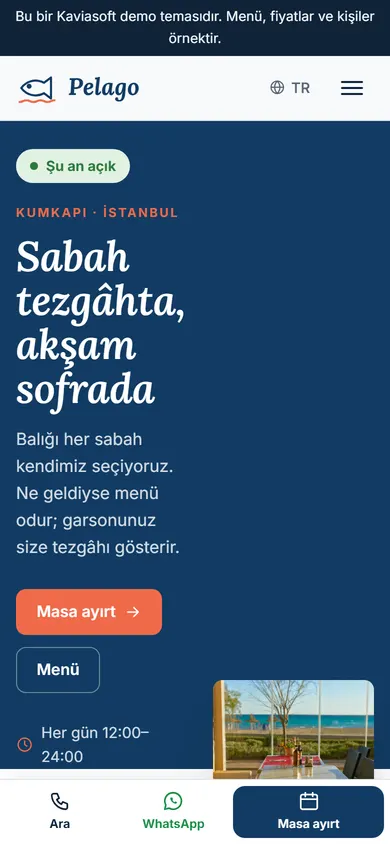 Pelago · Balık ve Deniz Ürünleri telefonda