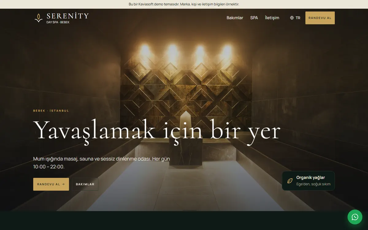 Serenity · Gündüz SPA ekran görüntüsü