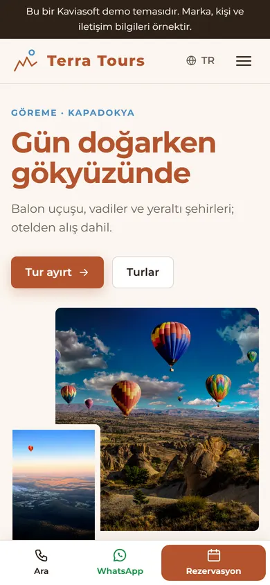 Terra Tours · Kapadokya telefonda