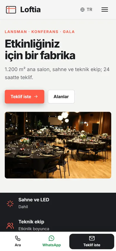 Loftia · Etkinlik Mekânı telefonda