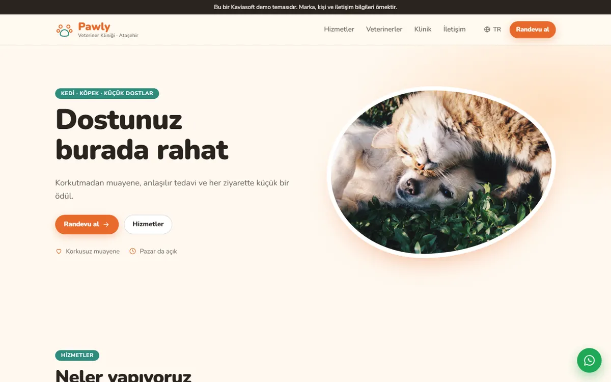 Pawly · Veteriner Kliniği ekran görüntüsü