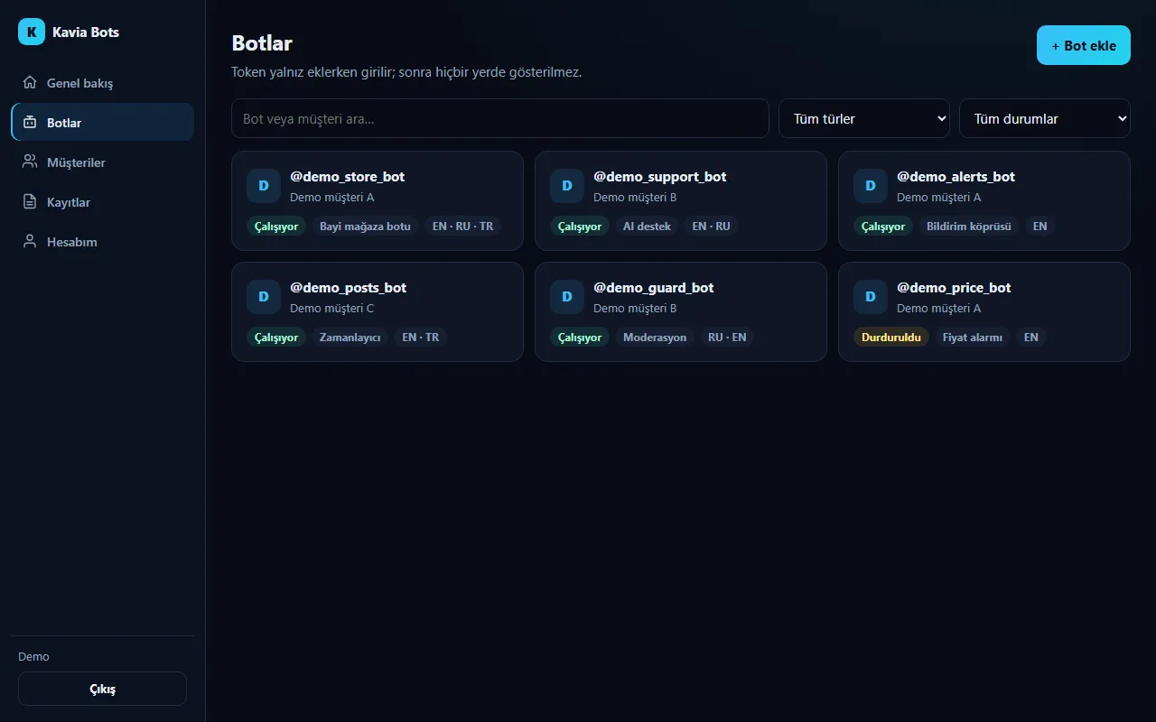 Платформа Kavia Bots